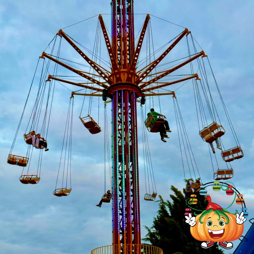 شهربازی طلایی آمل بازی تاب اسکای فلایر شهربازی طلایی آمل